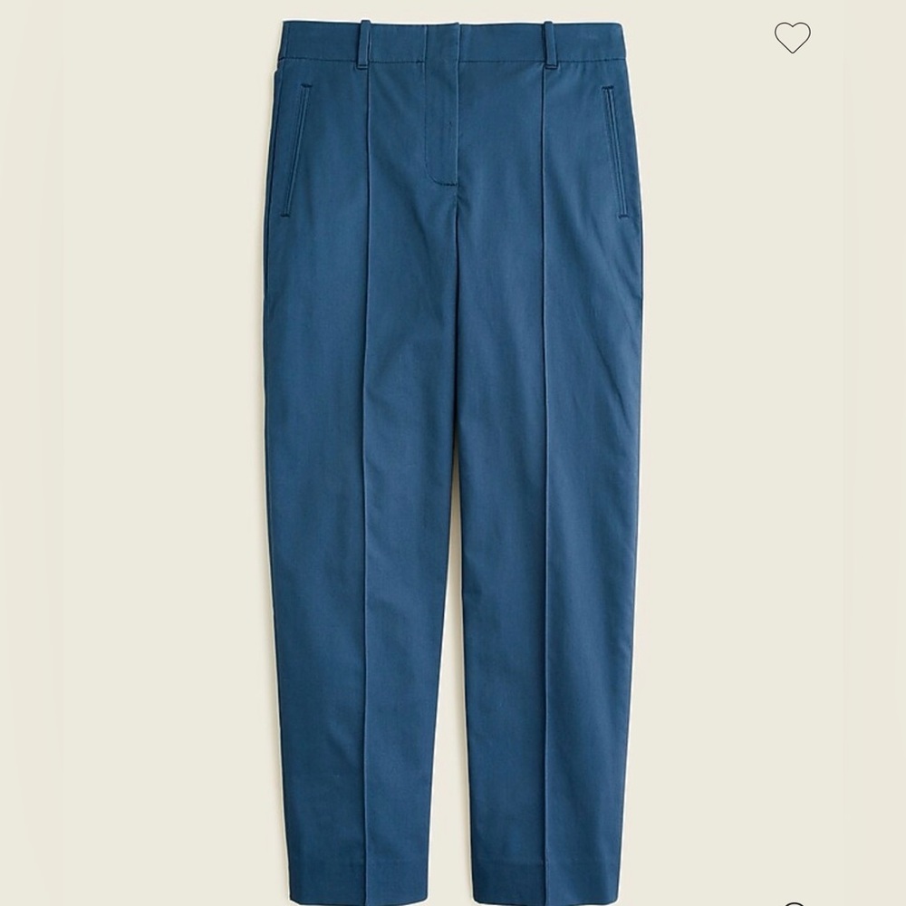 J. Crew Willa straight-leg lightweight chino pant in Midnight